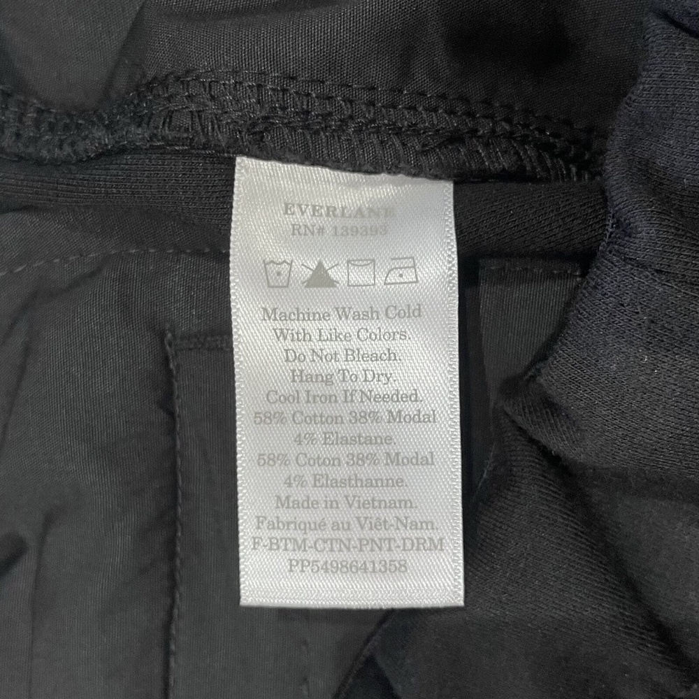 New Everlane The Dream Pant Elastic Waist Tapered Leg Knit Pants Black Size XS - Picture 14 of 16